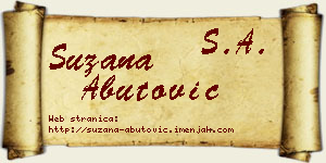 Suzana Abutović vizit kartica